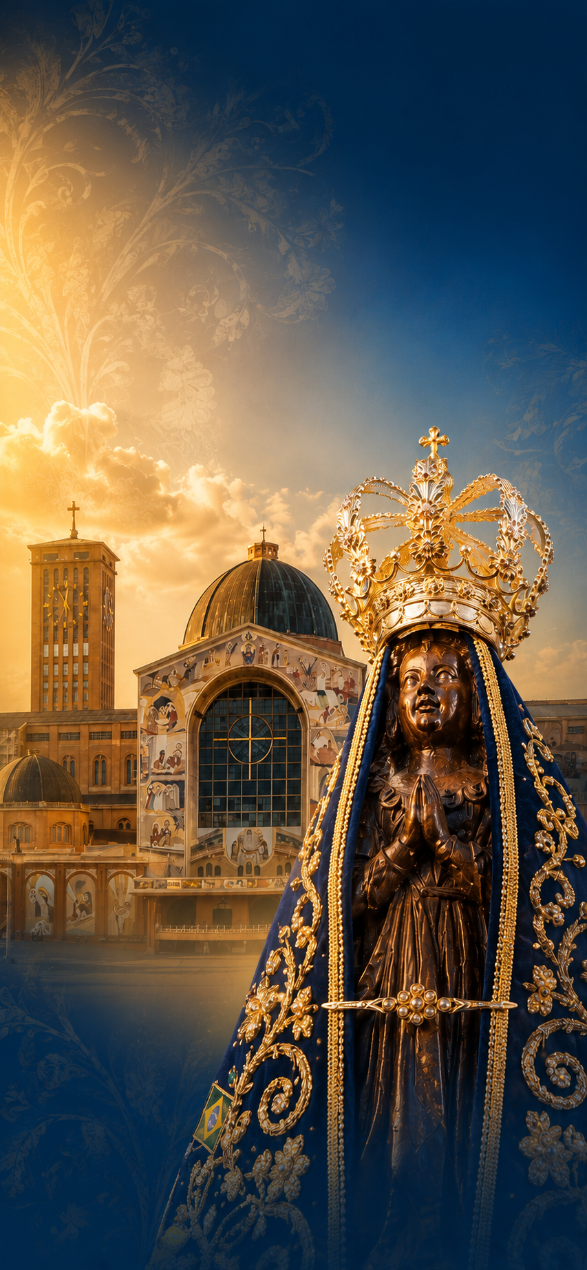 Santuário Nacional de Aparecida com a imagem de Nossa Senhora Aparecida